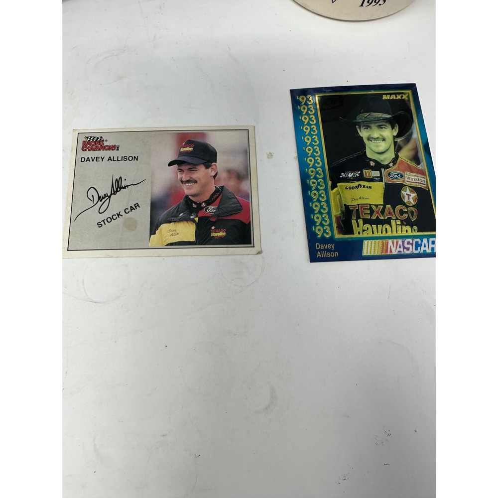 Davey Allison NASCAR Memorabilia Lot Texaco Havoline Diecast Glassware Set 28 - Picture 4 of 8